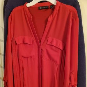 NEW INC Red Blouse